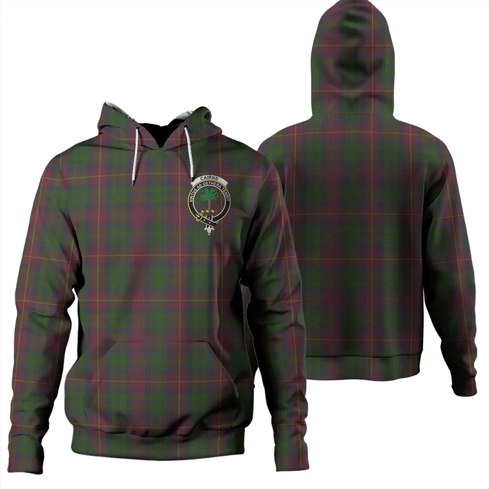 Clan Cairns Tartan Hoodie Crest 0UF3B5NO-1 Cairns Tartan Hoodies   