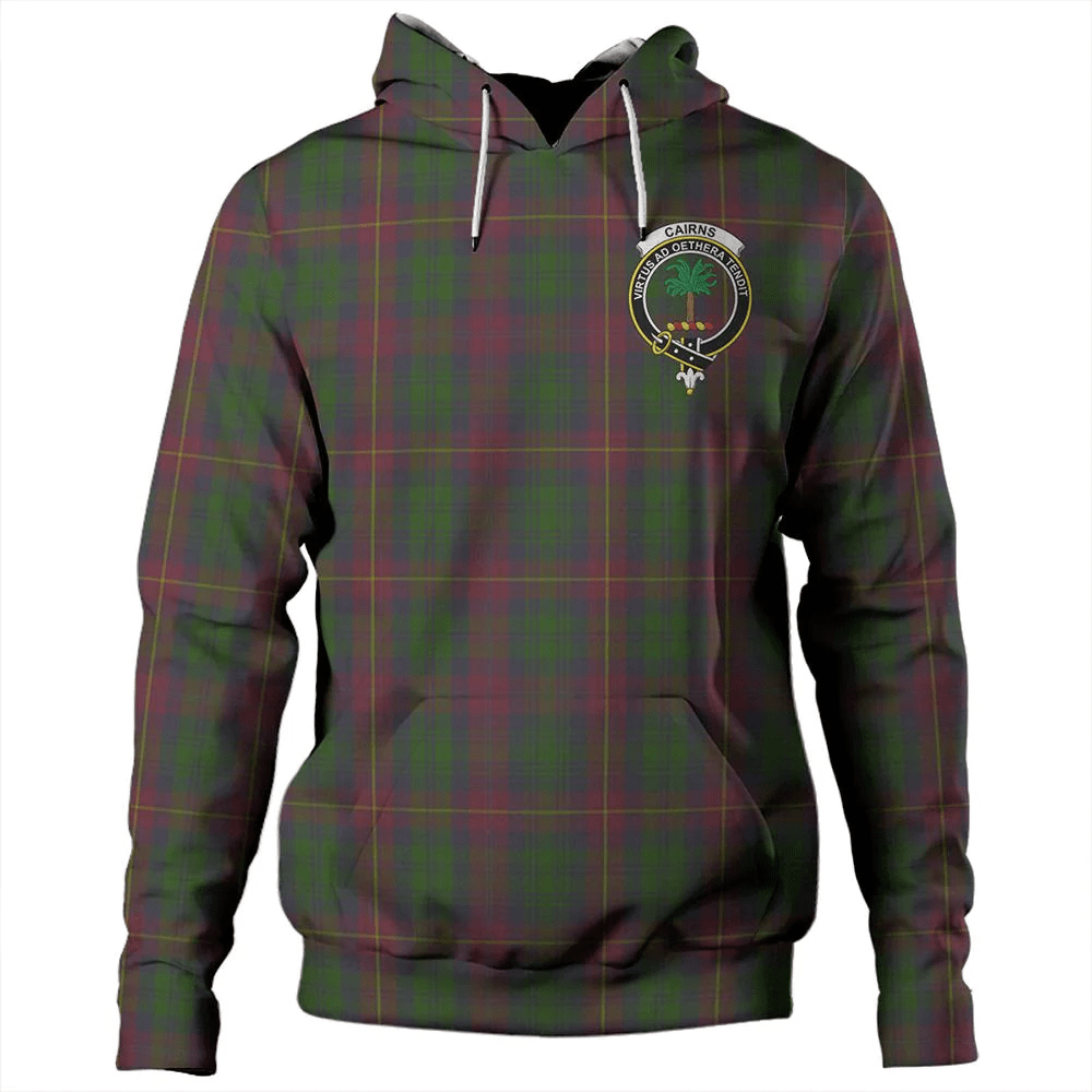 Clan Cairns Tartan Hoodie Crest 0UF3B5NO-1 Cairns Tartan Hoodies   