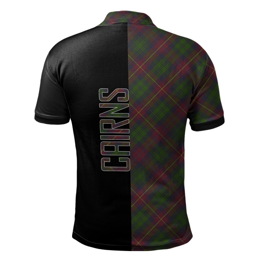 Clan Cairns Tartan Polo Shirt Half of Me - Cross Style RF22 Cairns Tartan Tartan Polo   