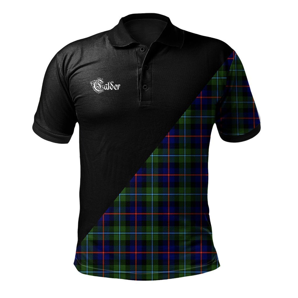 Clan Calder Modern Clan - Military Polo Shirt RE11 Calder Modern Tartan Tartan Polo   