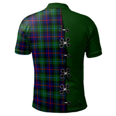 Clan Calder Modern Tartan Polo Shirt - Lion Rampant And Celtic Thistle Style SS32 Calder Modern Tartan Tartan Polo   