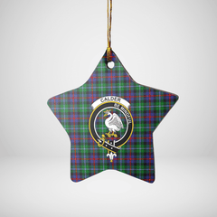 Clan Calder Tartan Crest Star Ceramic Ornament CI84 Calder Tartan Tartan Christmas   