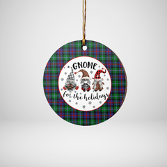 Clan Calder Tartan Gnome Round Ceramic Ornament DD74 Calder Tartan Tartan Christmas   