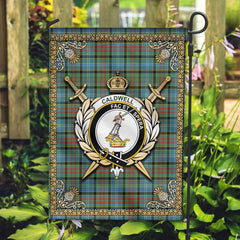 Clan Caldwell Tartan Crest Garden Flag  - Celtic Thistle  GD13 Clan Hall Tartan Today   