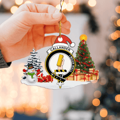 Clan Callander Crest Tartan Acrylic Christmas Ornament NC37 Callander Tartan Tartan Christmas   