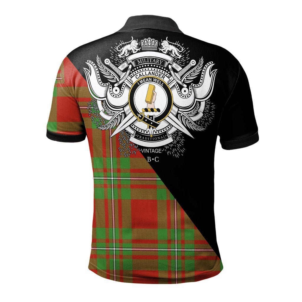 Clan Callander Modern Clan - Military Polo Shirt WQ21 Callander Modern Tartan Tartan Polo   