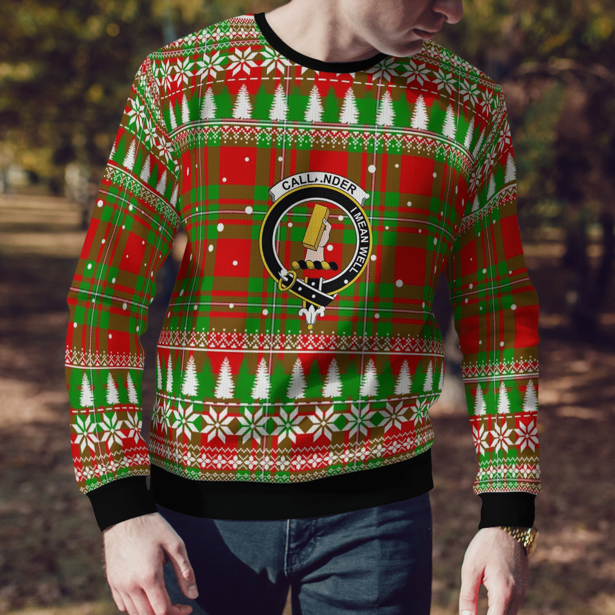 Clan Callander Modern Crest Tartan Christmas Ugly Sweater UW55 Callander Modern Crest Tartan Tartan Ugly Sweater   