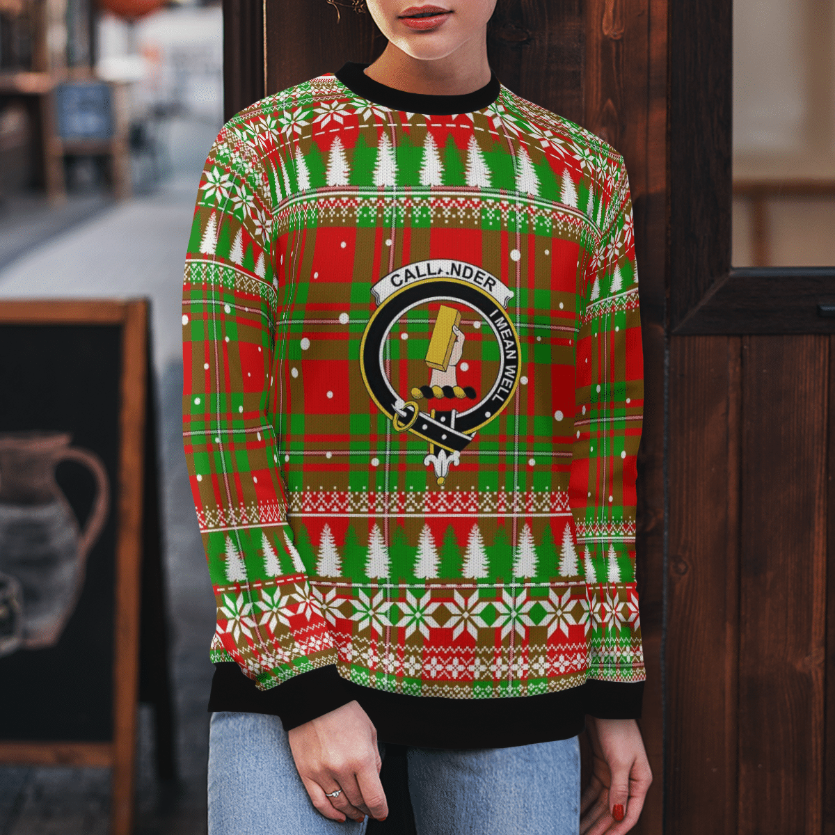 Clan Callander Modern Crest Tartan Christmas Ugly Sweater UW55 Callander Modern Crest Tartan Tartan Ugly Sweater   