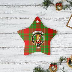 Clan Callander Modern Tartan Crest Star Ceramic Ornament PM39 Callander Modern Tartan Tartan Christmas   