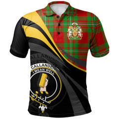 Clan Callander Modern Tartan Polo Shirt - Royal Coat Of Arms Style BP50 Callander Modern Tartan Tartan Polo   