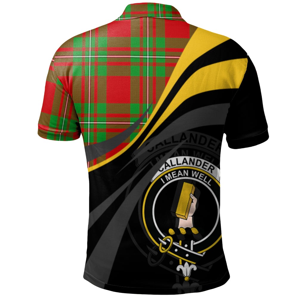 Clan Callander Modern Tartan Polo Shirt - Royal Coat Of Arms Style BP50 Callander Modern Tartan Tartan Polo   