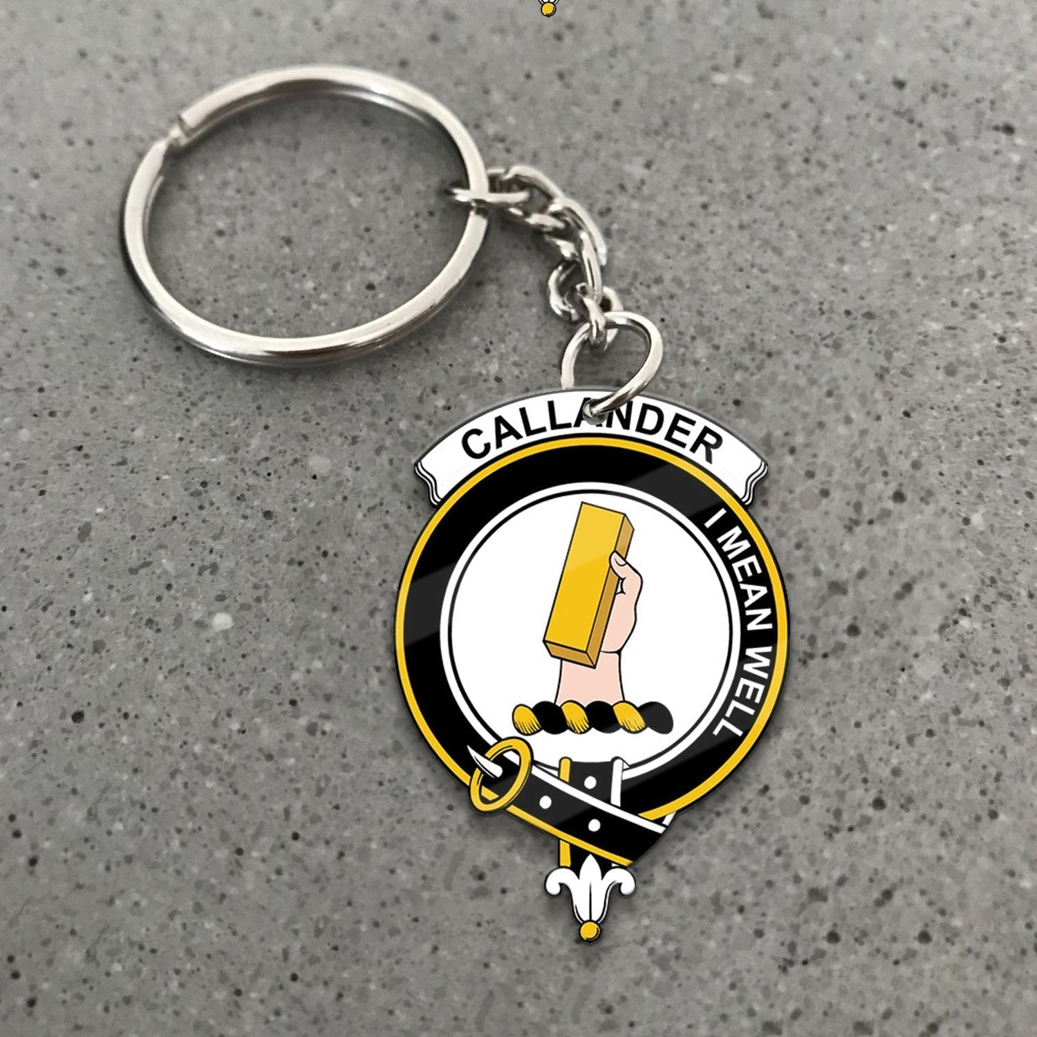 Clan Callander Tartan Crest Keychain XF82 Clan Callander Tartan Today   