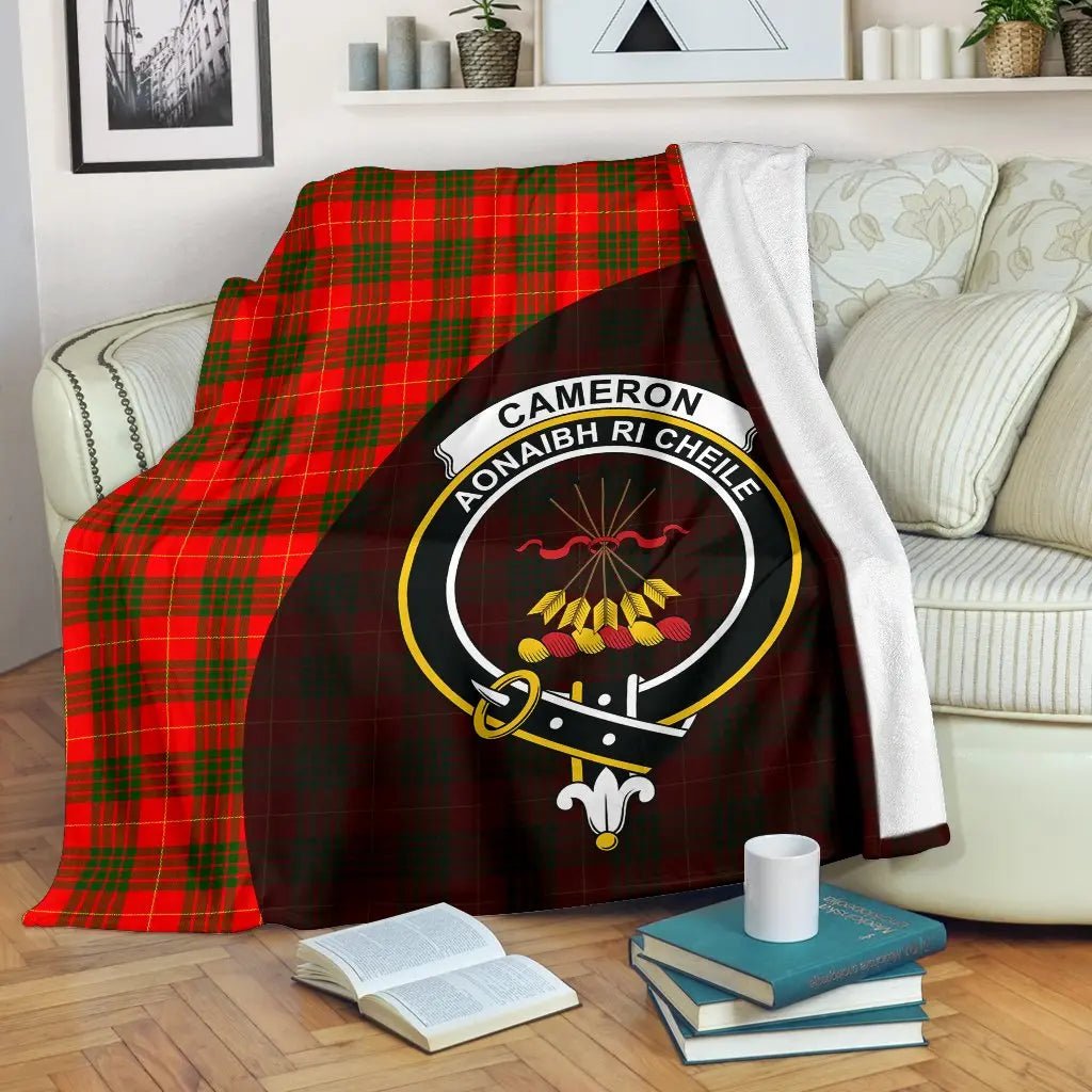 Clan Cameron Modern Tartan Crest Blanket Wave Style UI41 Clan Cameron Tartan Today   