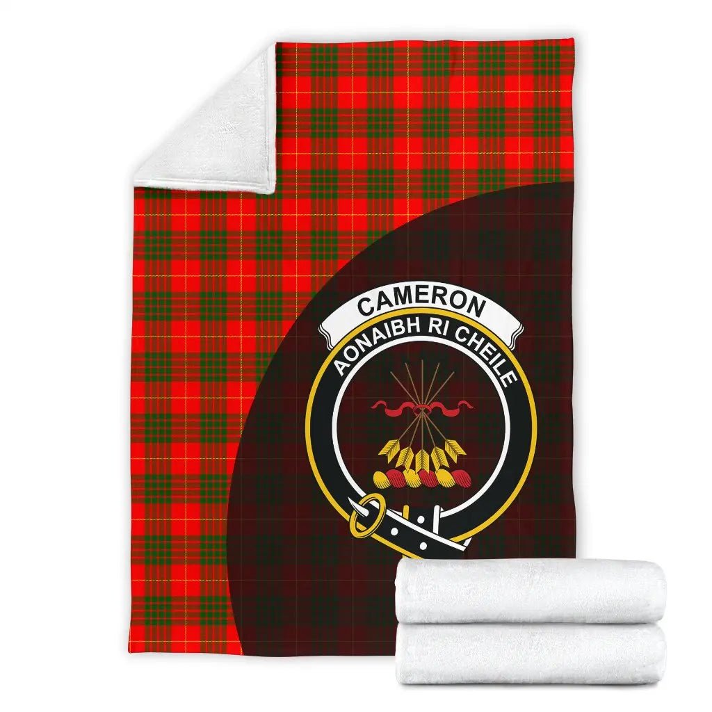 Clan Cameron Modern Tartan Crest Blanket Wave Style UI41 Clan Cameron Tartan Today   