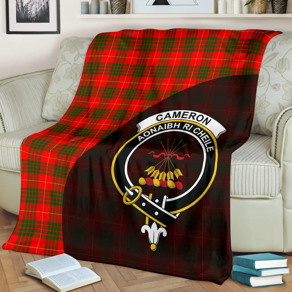 Clan Cameron Modern Tartan Crest Blanket Wave Style UI41 Clan Cameron Tartan Today   