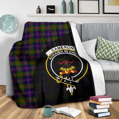 Clan Cameron of Erracht Modern Tartan Crest Blanket Wave Style BK59 Clan Cameron Tartan Today   
