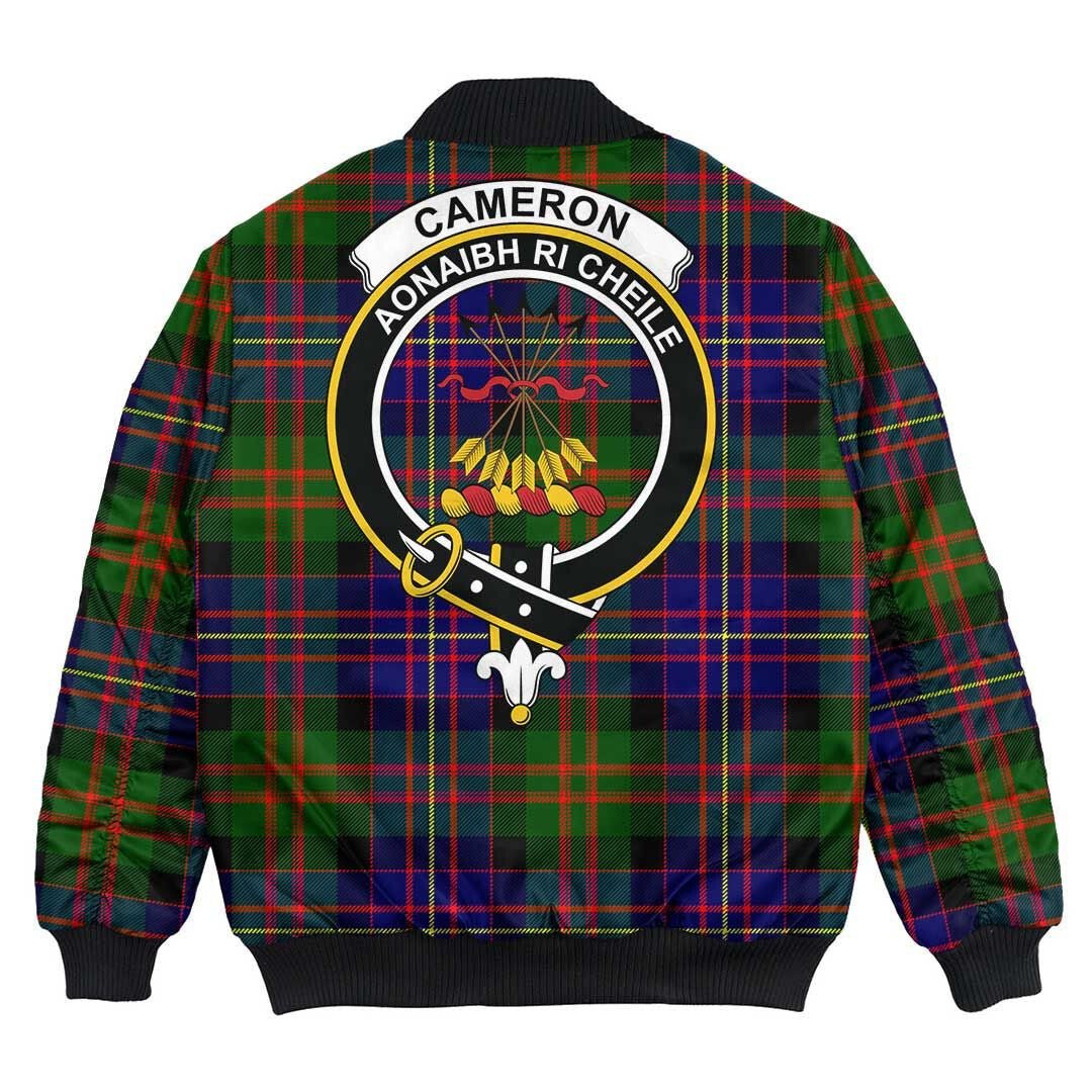 Clan Cameron of Erracht Modern Tartan Crest Bomber Jacket BU83 Cameron of Erracht Modern Tartan Tartan Bomber Jacket   