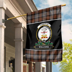 Clan Cameron of Erracht Weathered Tartan Crest Garden Flag  - Welcome  VT82 Clan Cameron Tartan Today   