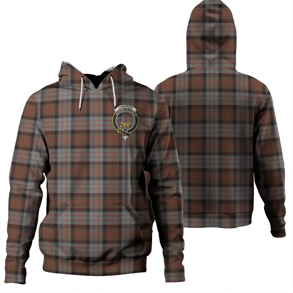 Clan Cameron of Erracht Weathered Tartan Hoodie Crest IRYDUDKP-1 Cameron of Erracht Weathered Tartan Hoodies   