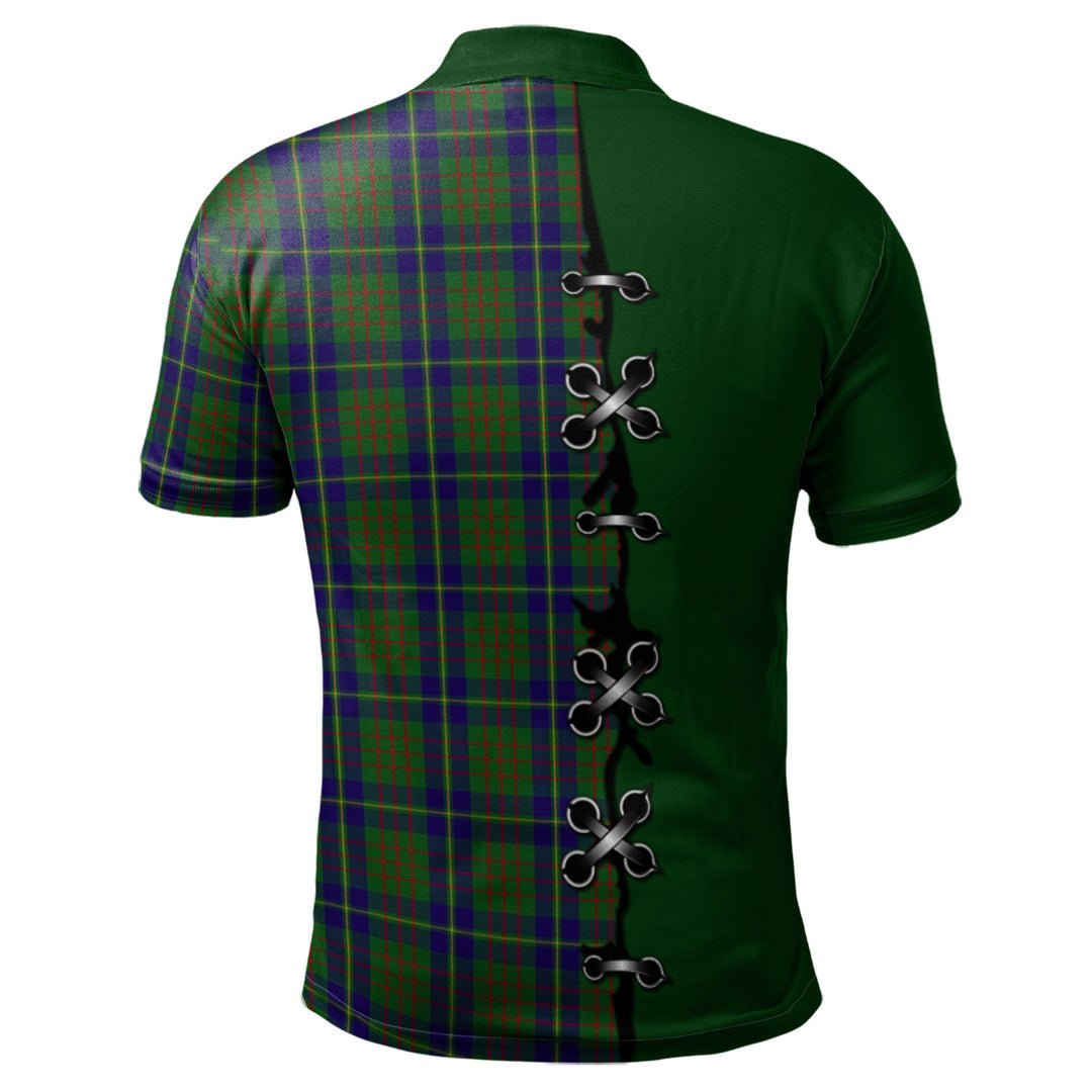 Clan Cameron of Lochiel Hunting Tartan Polo Shirt - Lion Rampant And Celtic Thistle Style FX81 Cameron of Lochiel Hunting Tartan Tartan Polo   