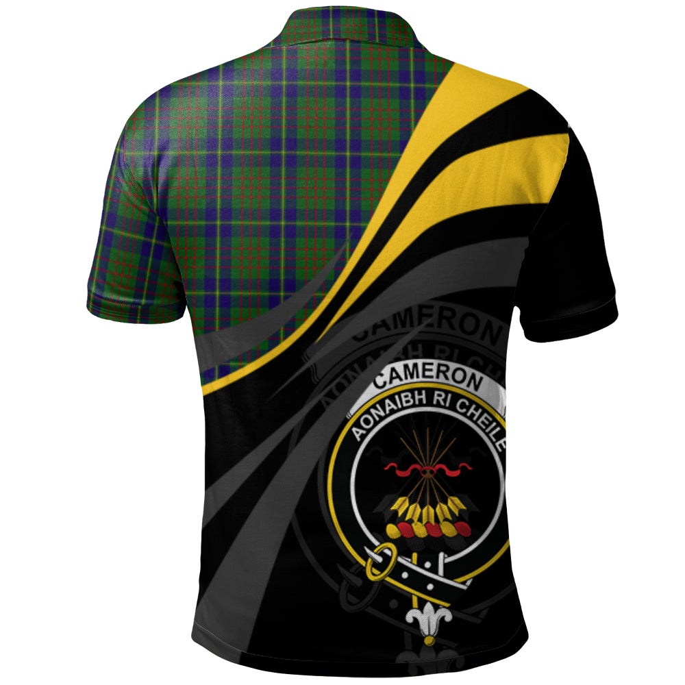 Clan Cameron of Lochiel Hunting Tartan Polo Shirt - Royal Coat Of Arms Style BT50 Cameron of Lochiel Hunting Tartan Tartan Polo   