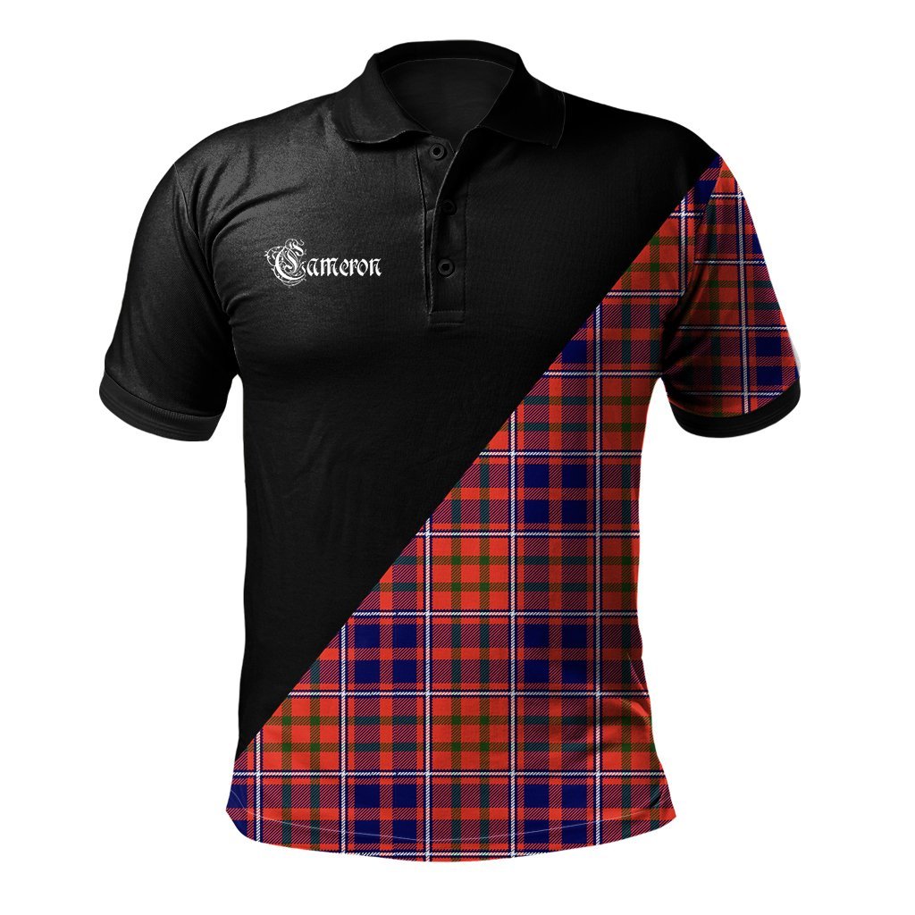 Clan Cameron of Lochiel Modern Clan - Military Polo Shirt BJ72 Cameron of Lochiel Modern Tartan Tartan Polo   