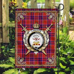 Clan Cameron of Lochiel Modern Tartan Crest Garden Flag  - Celtic Thistle  JV64 Clan Cameron Tartan Today   