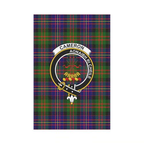 Clan Cameron Tartan Crest Garden Flag MJ15 Clan Cameron Tartan Today   