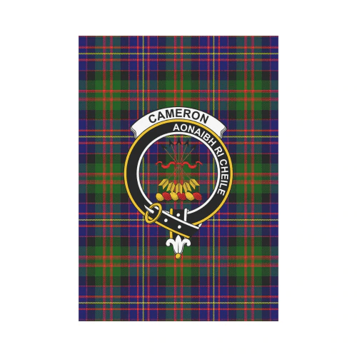 Clan Cameron Tartan Crest Garden Flag MJ15 Clan Cameron Tartan Today   