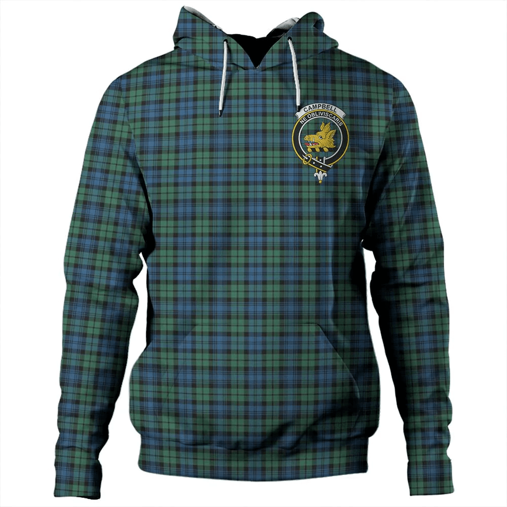 Clan Campbell Ancient 02 Tartan Hoodie Crest 7MFWXORO-1 Campbell Ancient 02 Tartan Hoodies   