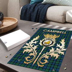 Clan Campbell Ancient 2 Tartan Crest Thistle Jigsaw Puzzles Gift For Family RQ67 Clan Campbell Tartan Today   