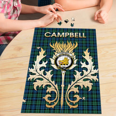 Clan Campbell Ancient 2 Tartan Crest Thistle Jigsaw Puzzles Gift For Family RQ67 Clan Campbell Tartan Today   