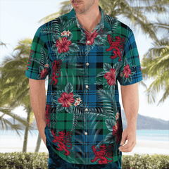 Clan Campbell Ancient Tartan Scottish Lion Hawaiian Shirt SD66 Campbell Ancient Tartan Tartan Hawaii Shirt   