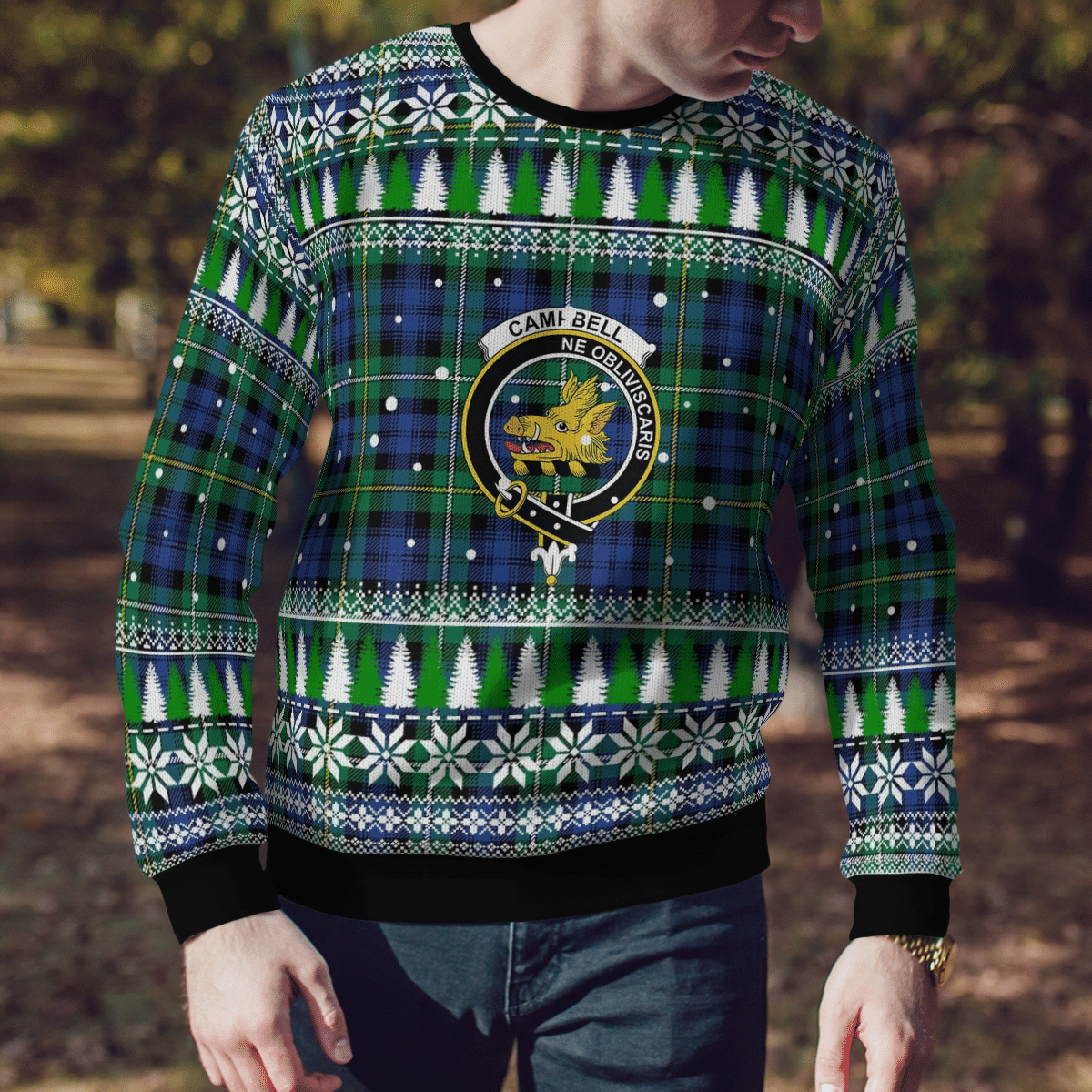 Clan Campbell Argyll Ancient Crest Tartan Christmas Ugly Sweater AF97 Campbell Argyll Ancient Crest Tartan Tartan Ugly Sweater   