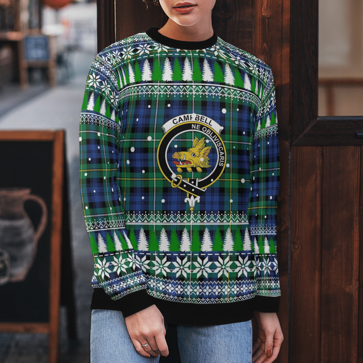 Clan Campbell Argyll Ancient Crest Tartan Christmas Ugly Sweater AF97 Campbell Argyll Ancient Crest Tartan Tartan Ugly Sweater   