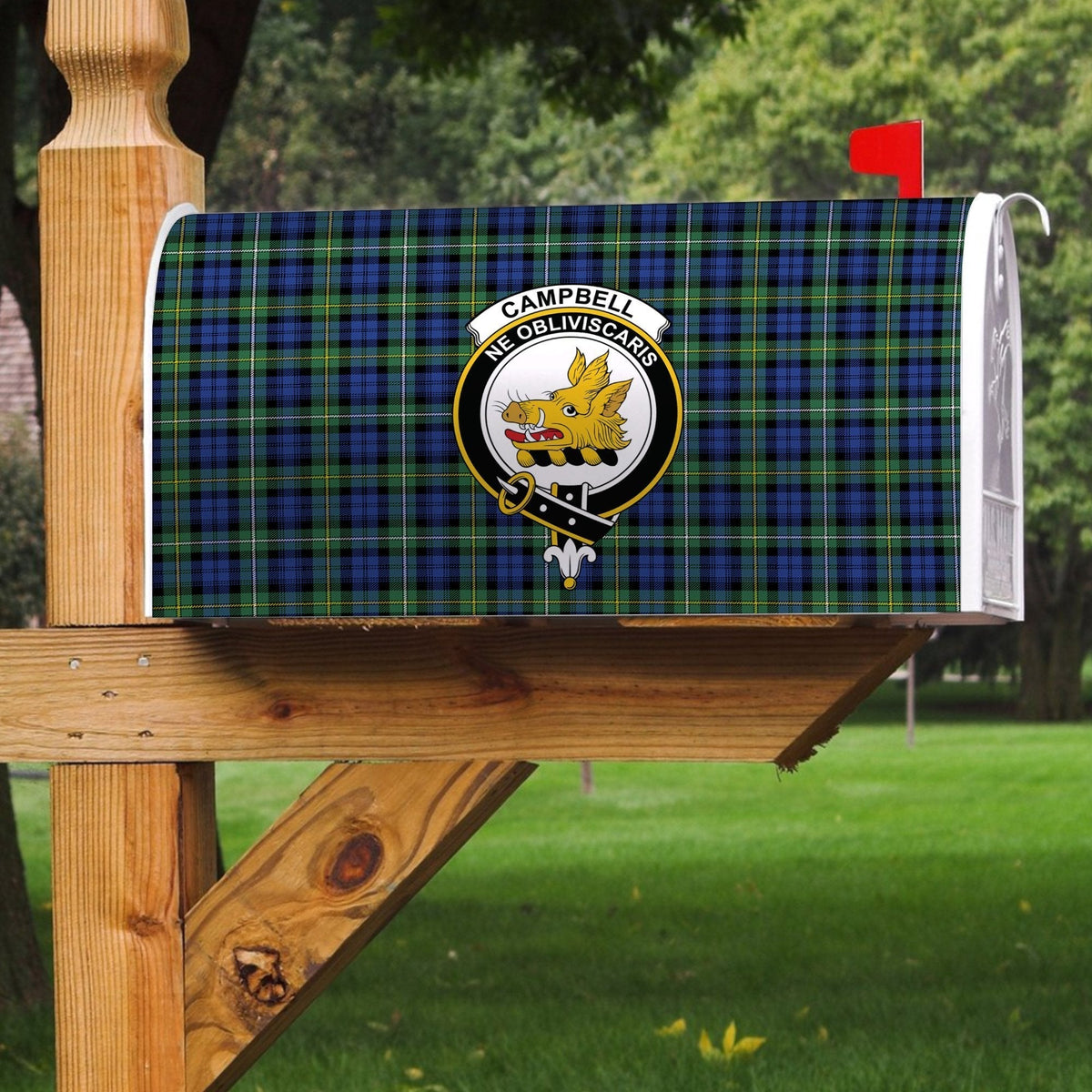 Clan Campbell Argyll Ancient Tartan Crest Mailbox KV69 Clan Campbell Tartan Today   