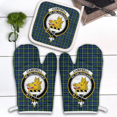 Clan Campbell Argyll Ancient Tartan Crest Oven Mitt And Pot Holder (2 Oven Mitts + 1 Pot Holder) YZ78 Clan Campbell Tartan Today   