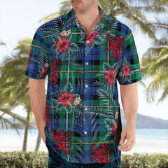 Clan Campbell Argyll Ancient Tartan Scottish Lion Hawaiian Shirt YP26 Campbell Argyll Ancient Tartan Tartan Hawaii Shirt   