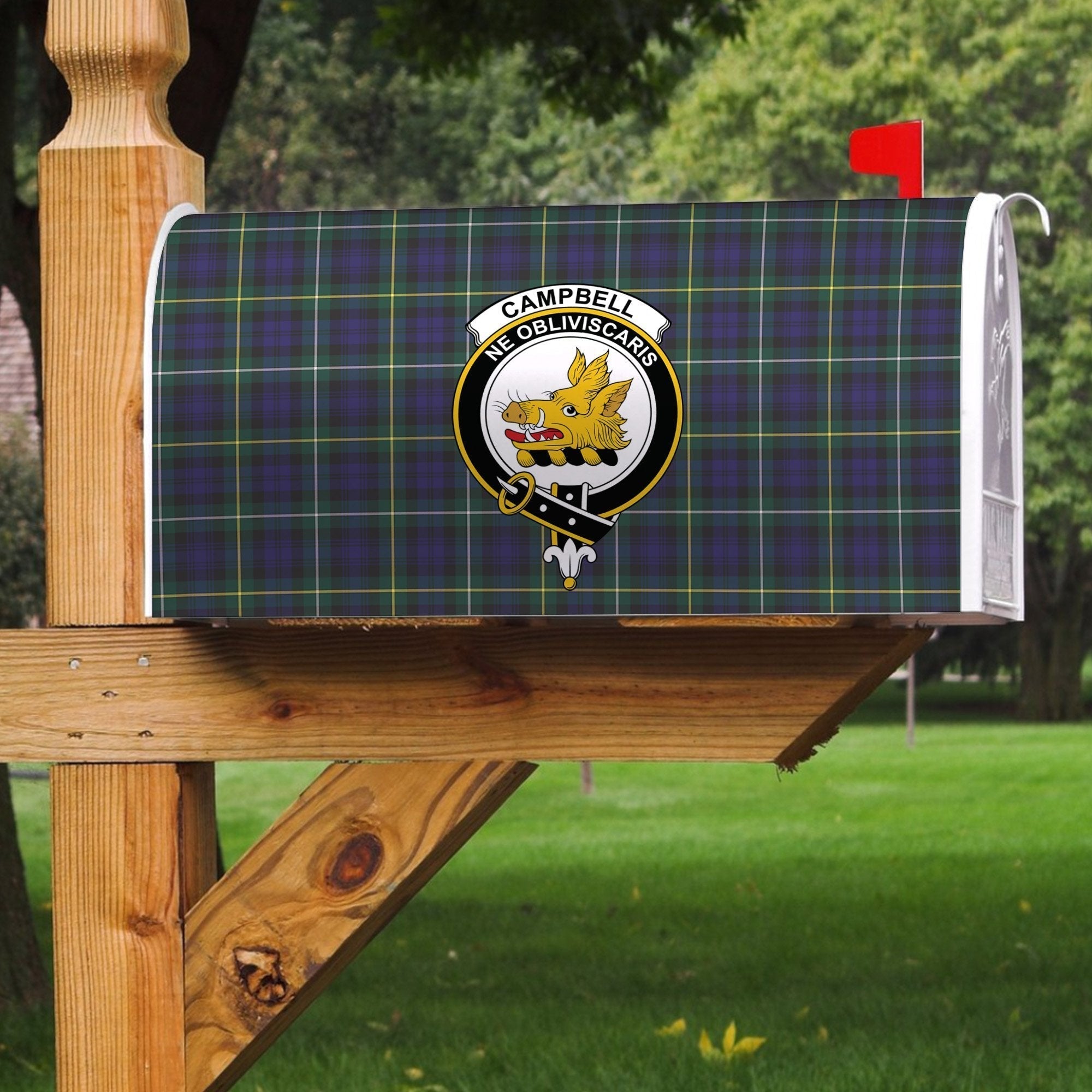 Clan Campbell Argyll Modern Tartan Crest Mailbox XE61 Clan Campbell Tartan Today   