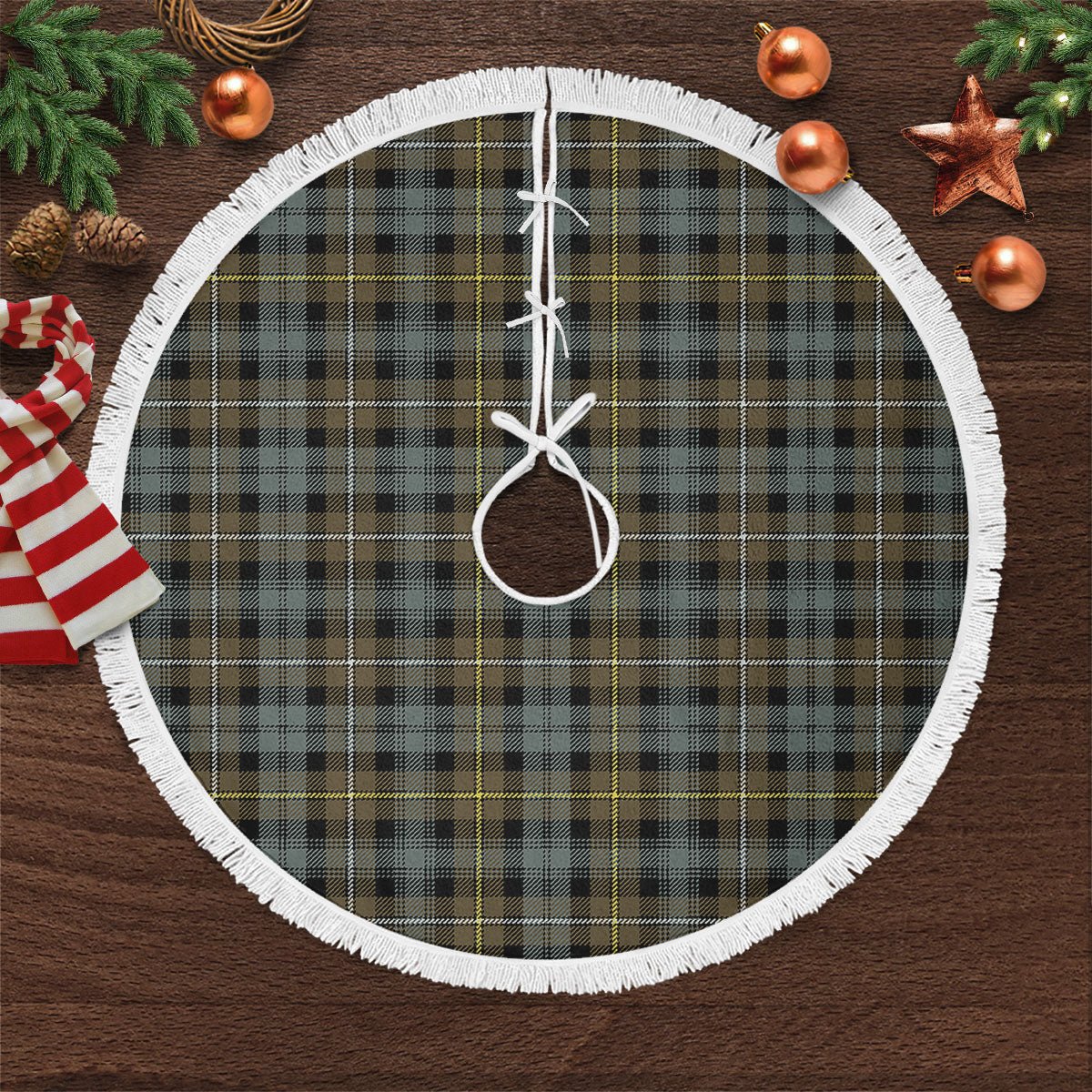 Clan Campbell Argyll Weathered Tartan Christmas Tree Skirt KE71 Campbell Argyll Weathered Tartan Tartan Christmas   