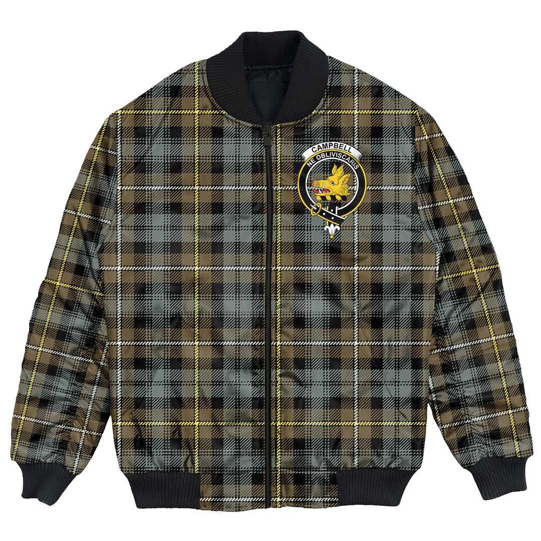 Clan Campbell Argyll Weathered Tartan Crest Bomber Jacket LY77 Campbell Argyll Weathered Tartan Tartan Bomber Jacket   