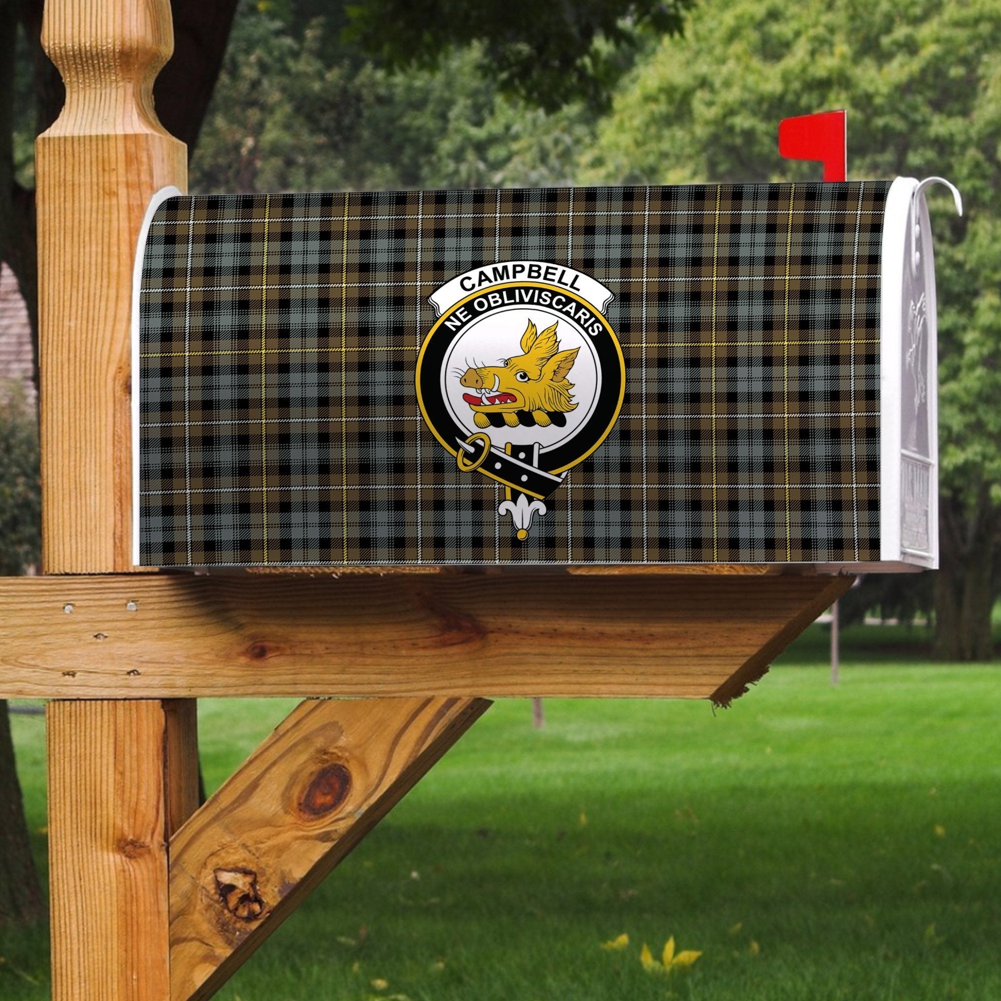 Clan Campbell Argyll Weathered Tartan Crest Mailbox YG99 Clan Campbell Tartan Today   