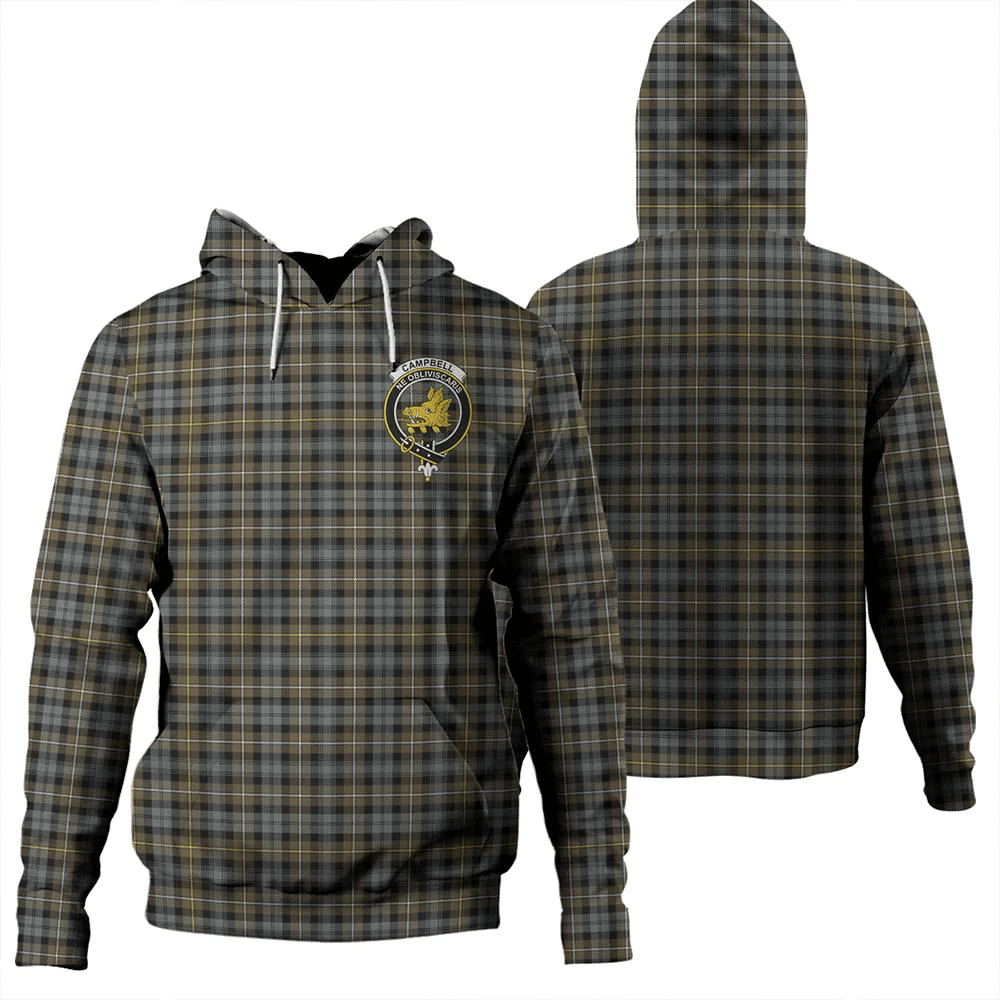 Clan Campbell Argyll Weathered Tartan Hoodie Crest JXL6D55L-1 Campbell Argyll Weathered Tartan Hoodies   