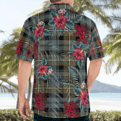 Clan Campbell Argyll Weathered Tartan Scottish Lion Hawaiian Shirt TO98 Campbell Argyll Weathered Tartan Tartan Hawaii Shirt   