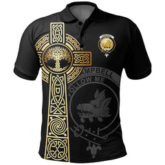 Clan Campbell Clan Unisex Polo Shirt - Celtic Tree Of Life IZ55 Campbell Tartan Tartan Polo   