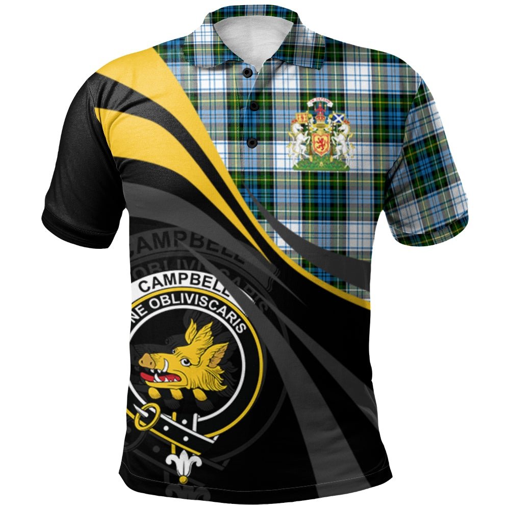 Clan Campbell Dress 01 Tartan Polo Shirt - Royal Coat Of Arms Style UX96 Campbell Dress 01 Tartan Tartan Polo   