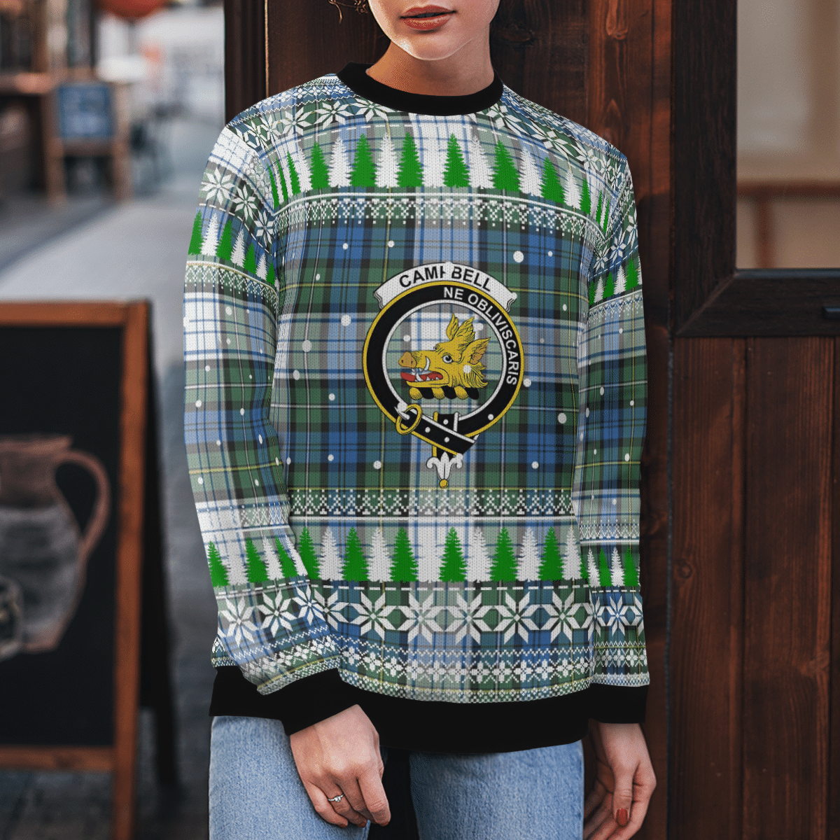 Clan Campbell Dress Ancient Crest Tartan Christmas Ugly Sweater OC62 Campbell Dress Ancient Crest Tartan Tartan Ugly Sweater   