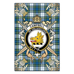 Clan Campbell Dress Ancient Tartan Crest Black Garden Flag  - Gold Thistle  GI67 Clan Campbell Tartan Today   