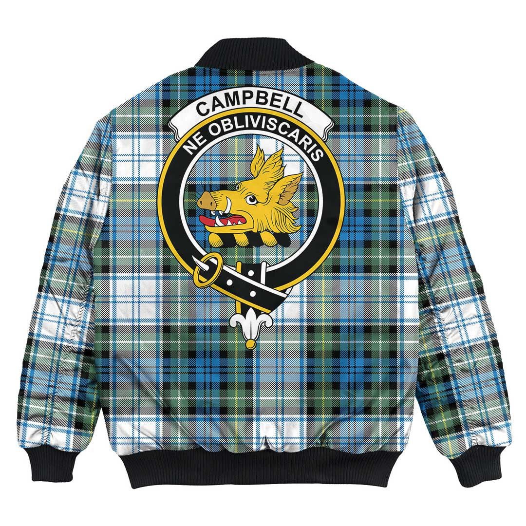 Clan Campbell Dress Ancient Tartan Crest Bomber Jacket MW37 Campbell Dress Ancient Tartan Tartan Bomber Jacket   