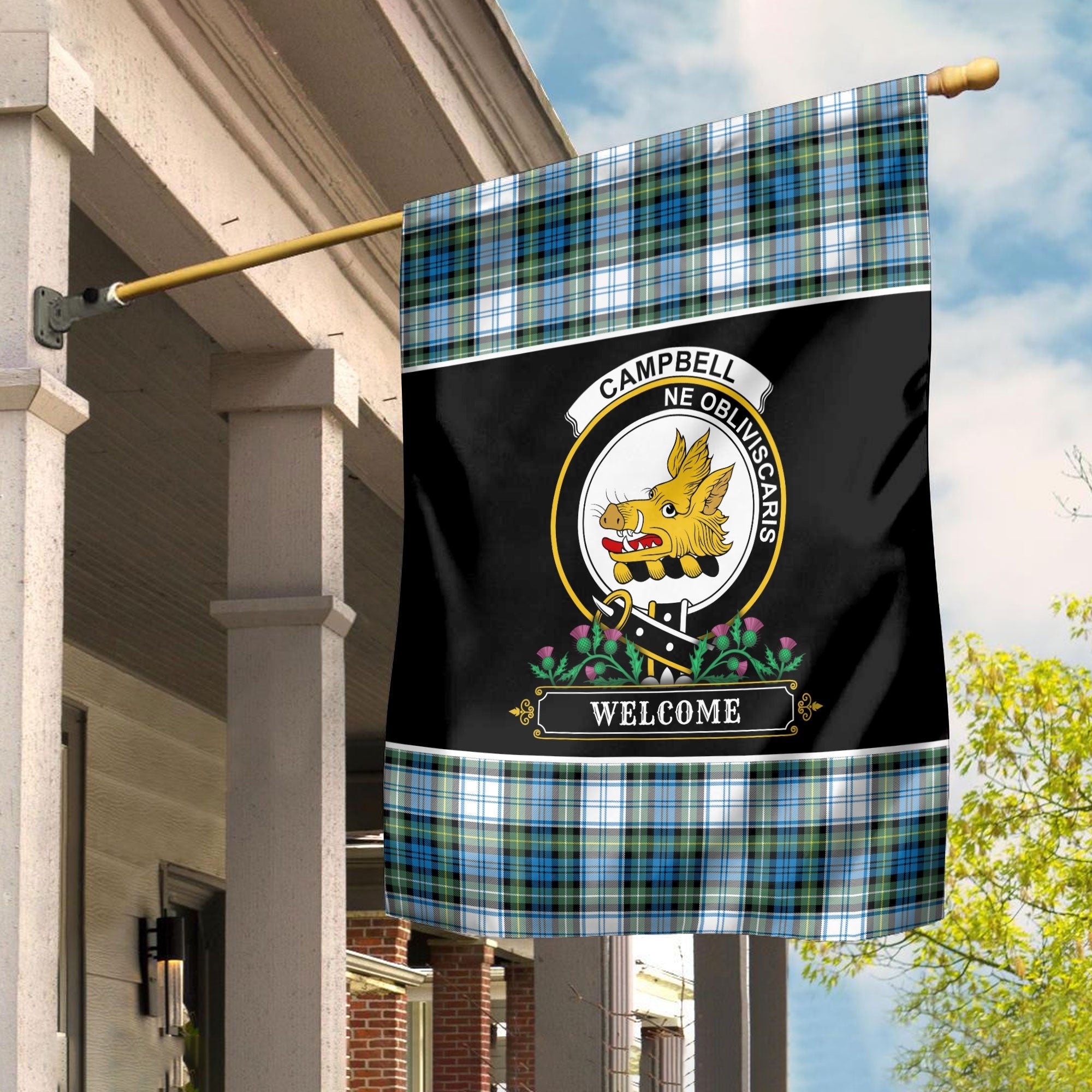 Clan Campbell Dress Ancient Tartan Crest Garden Flag  - Welcome  JW21 Clan Campbell Tartan Today   